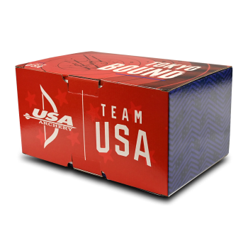 Custom Box with Digital Print for USA Archery Team Front View low version