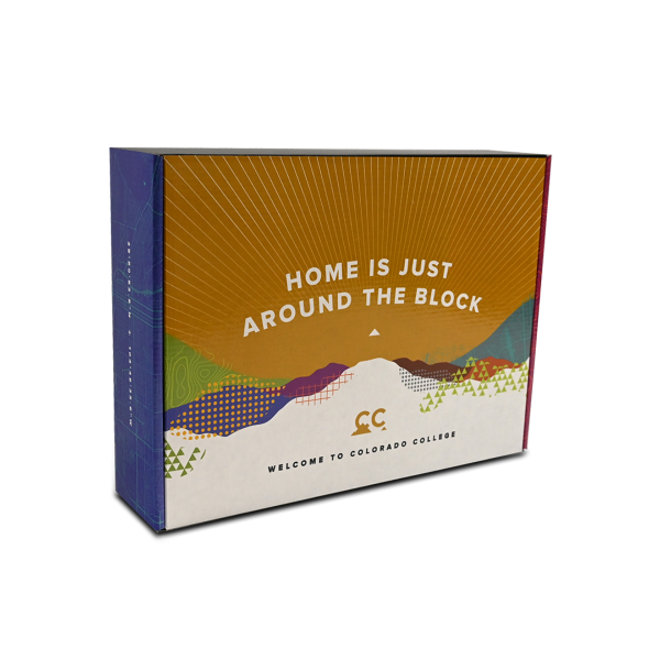 Colorado College Welcome Box Digital Print Closed Standing Up