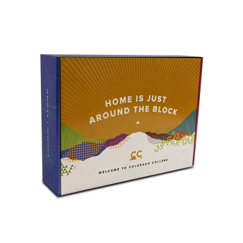 Colorado College Welcome Box Digital Print Closed Standing Up